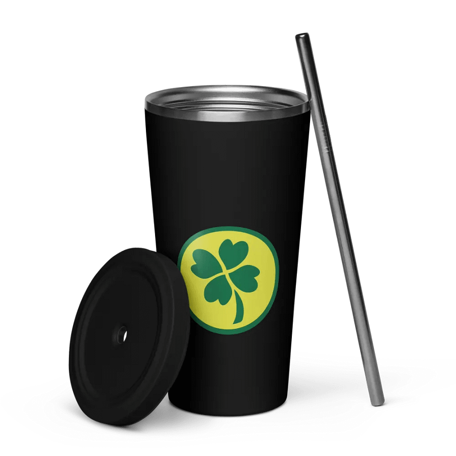 Insulated Tumbler with a Straw (LEAF) product image (5)