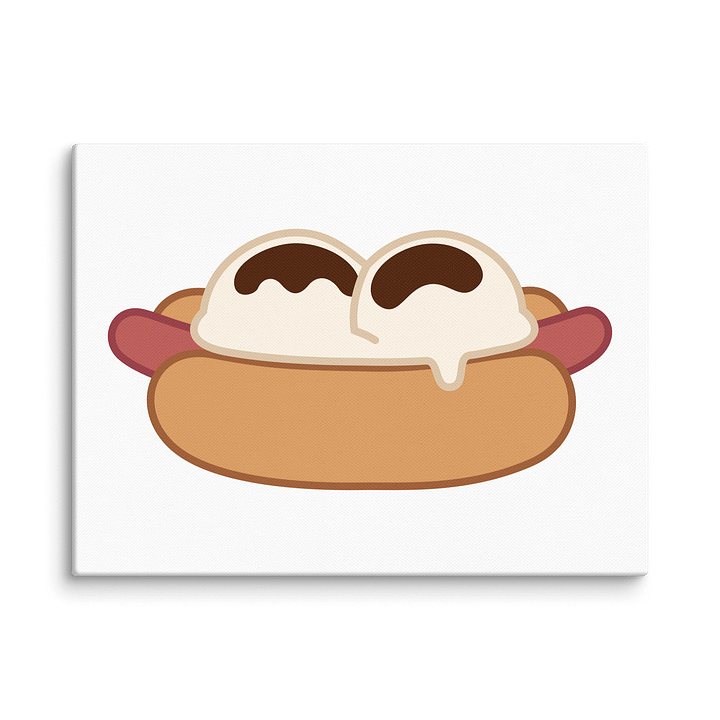 Ice Cream on a Hot Dog Canvas Print product image (3)