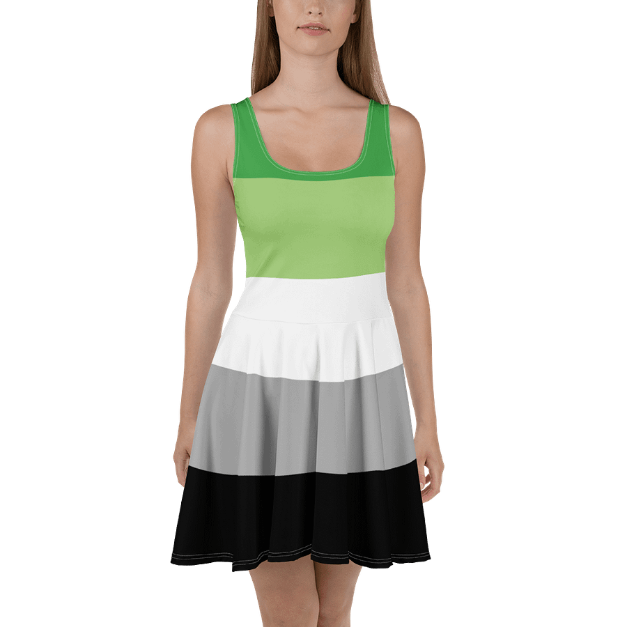 Aromantic Pride Flag Skater Dress product image (2)