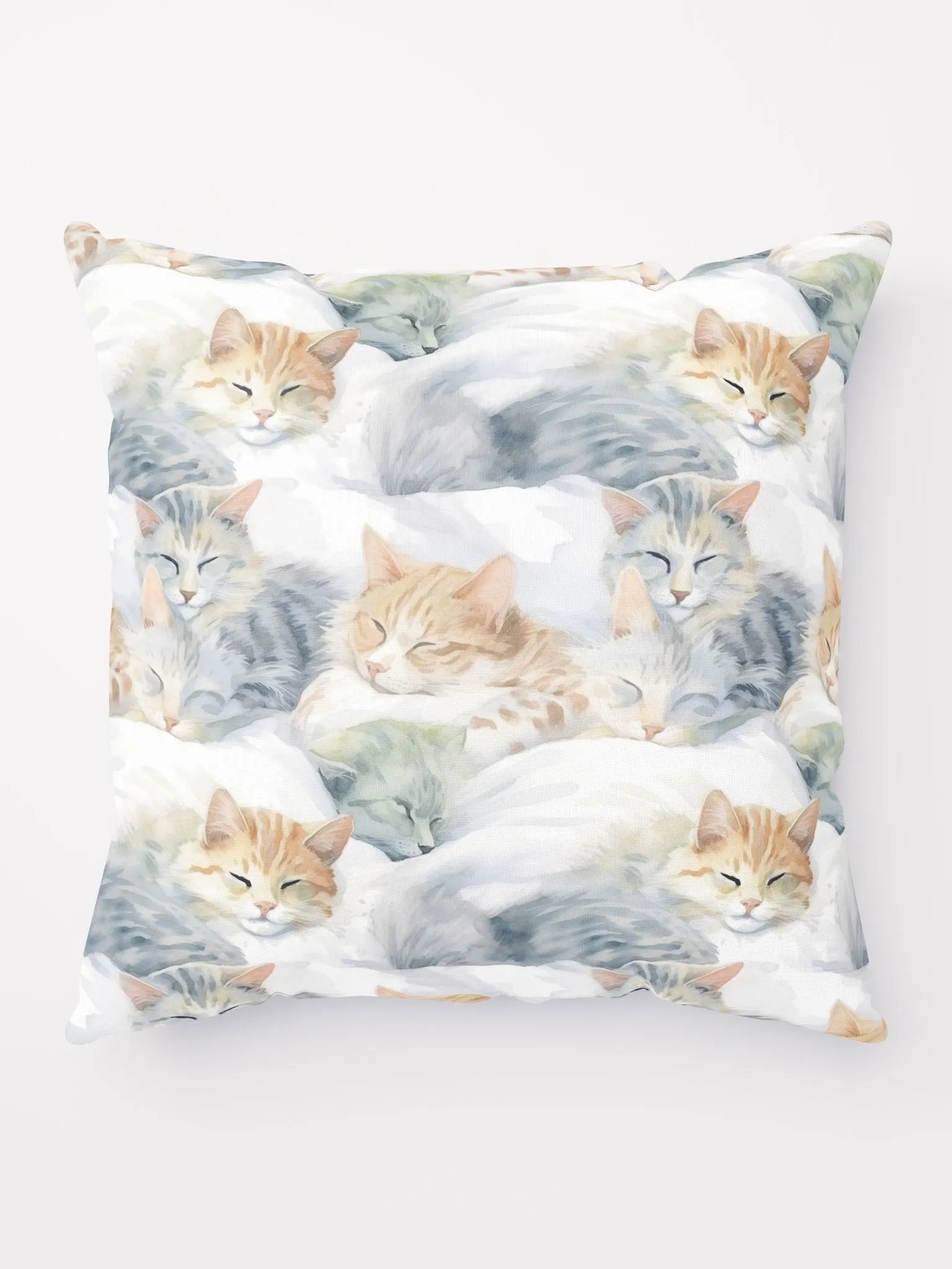 Pillow with cat print product image (5)