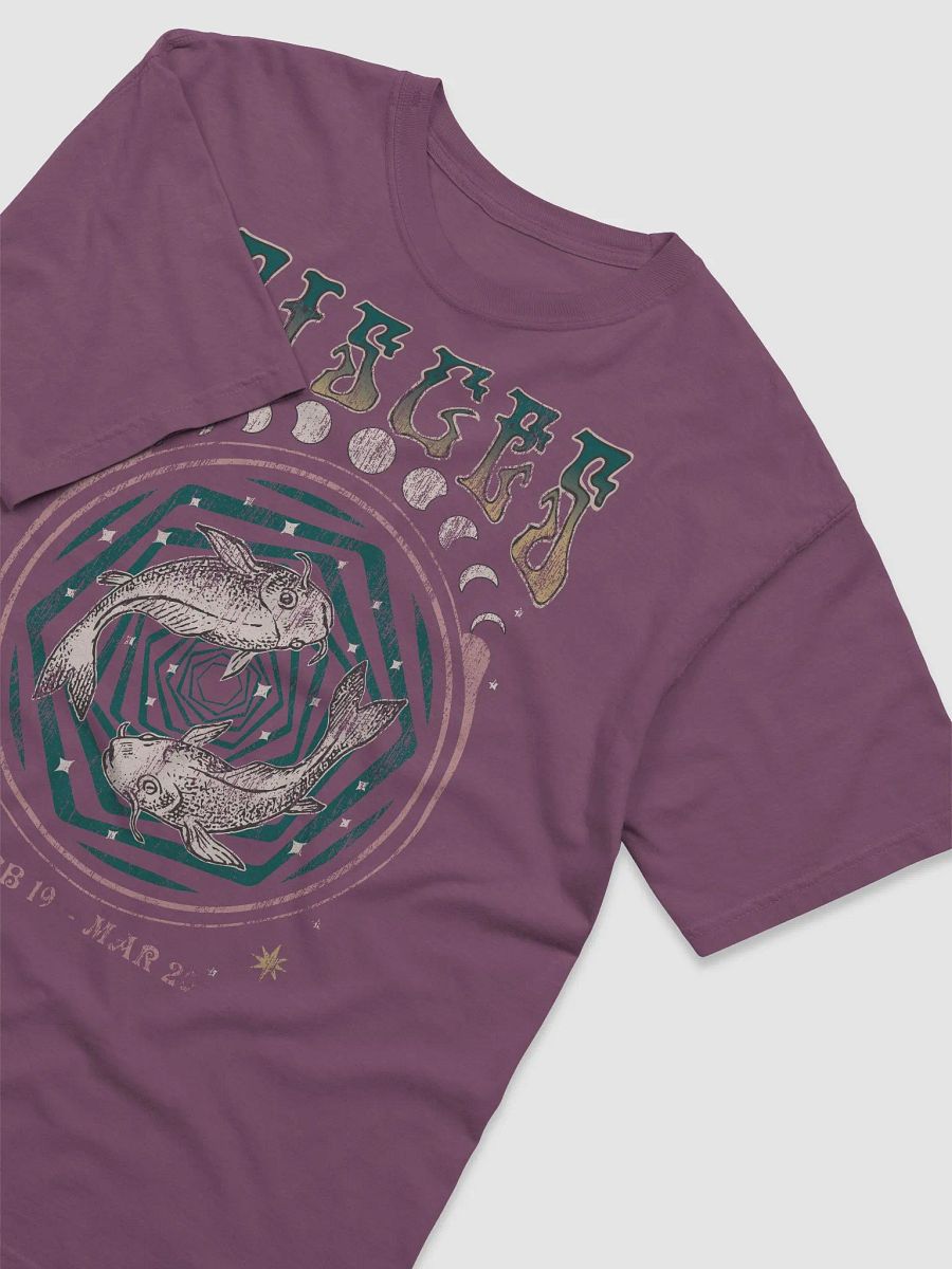Pisces Zodiac Sign Tee | Art Nouveau-Style Grunge Streetwear T-Shirt for February 19 to March 20 Birth Months product image (3)