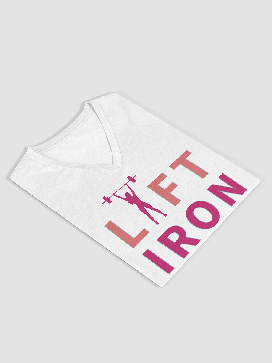 LIFT IRON | Women’s V-Neck Tee (Color Logo) product image (4)