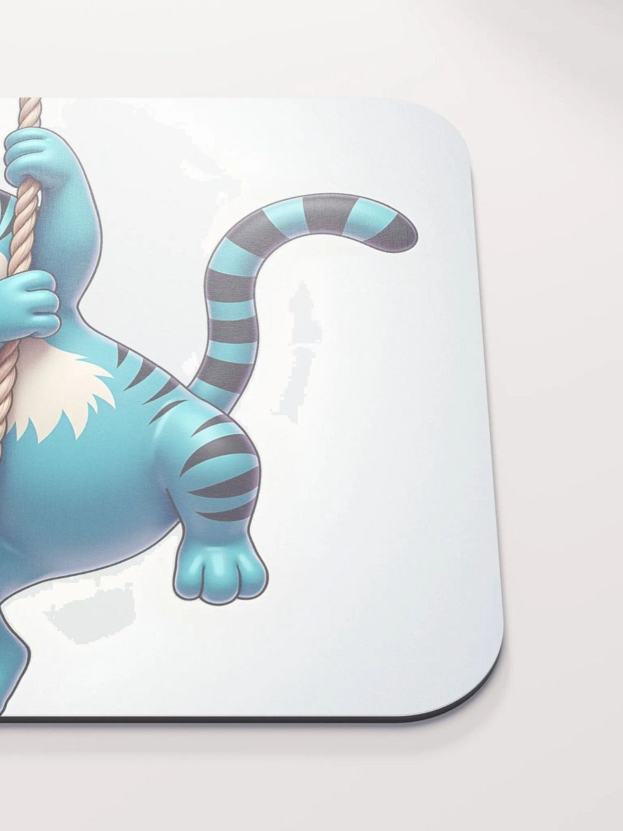 "Brave Climb" – Adorable Cat Climbing Rope Mouse Pad POD Design product image (5)