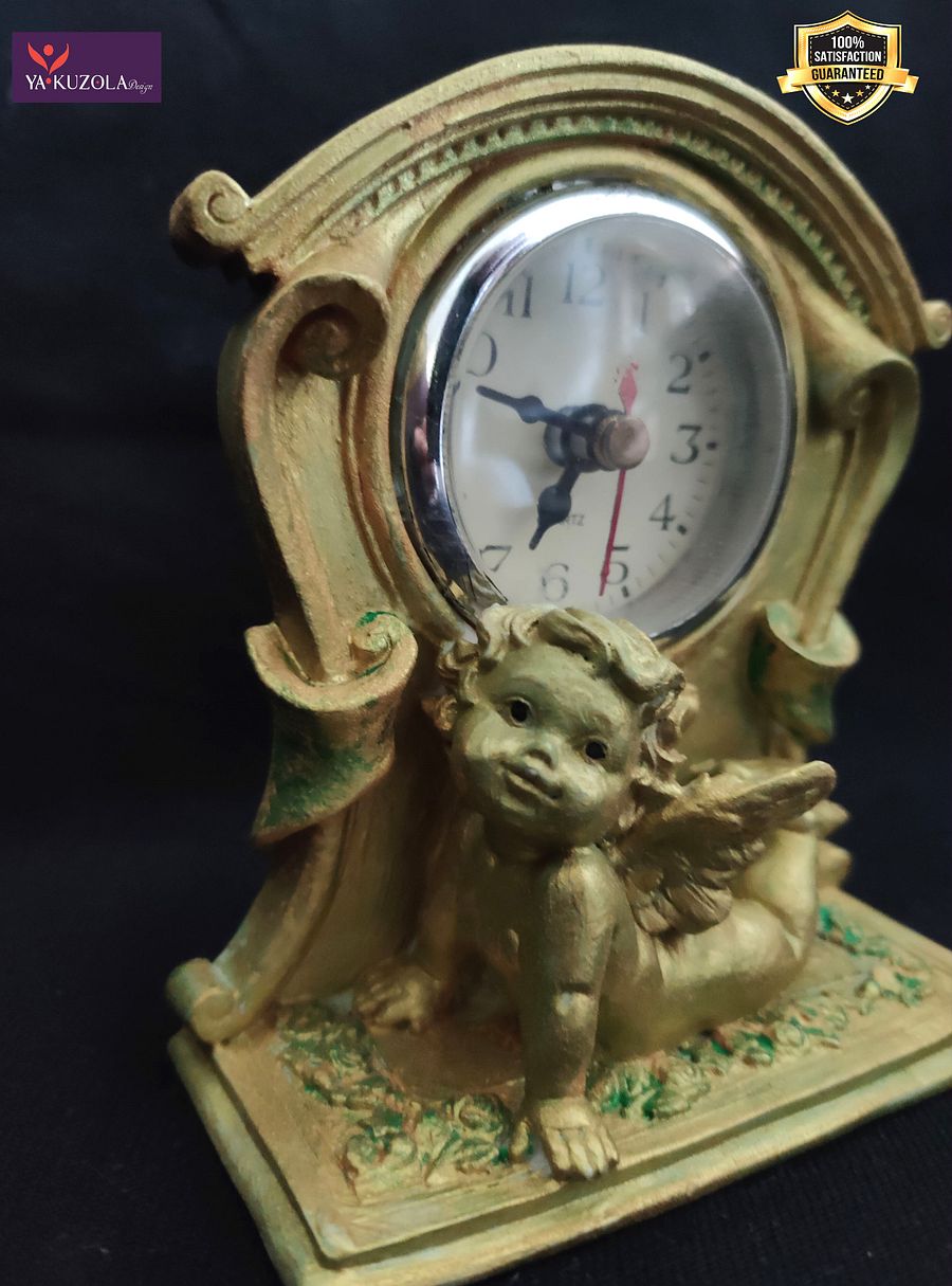 Relógio anjo dourado verde, decoração quarto, presente aniversário product image (7)