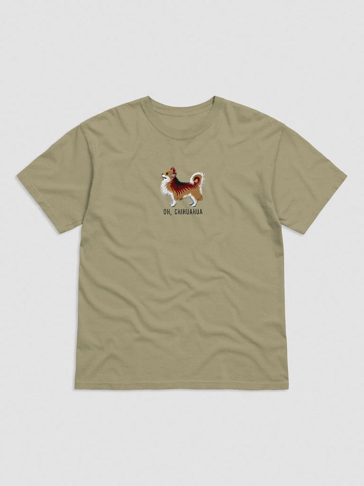 Oh, Chihuahua T-Shirt(Embroidered) of a Longhaired Chihuahua(Sable) product image (9)