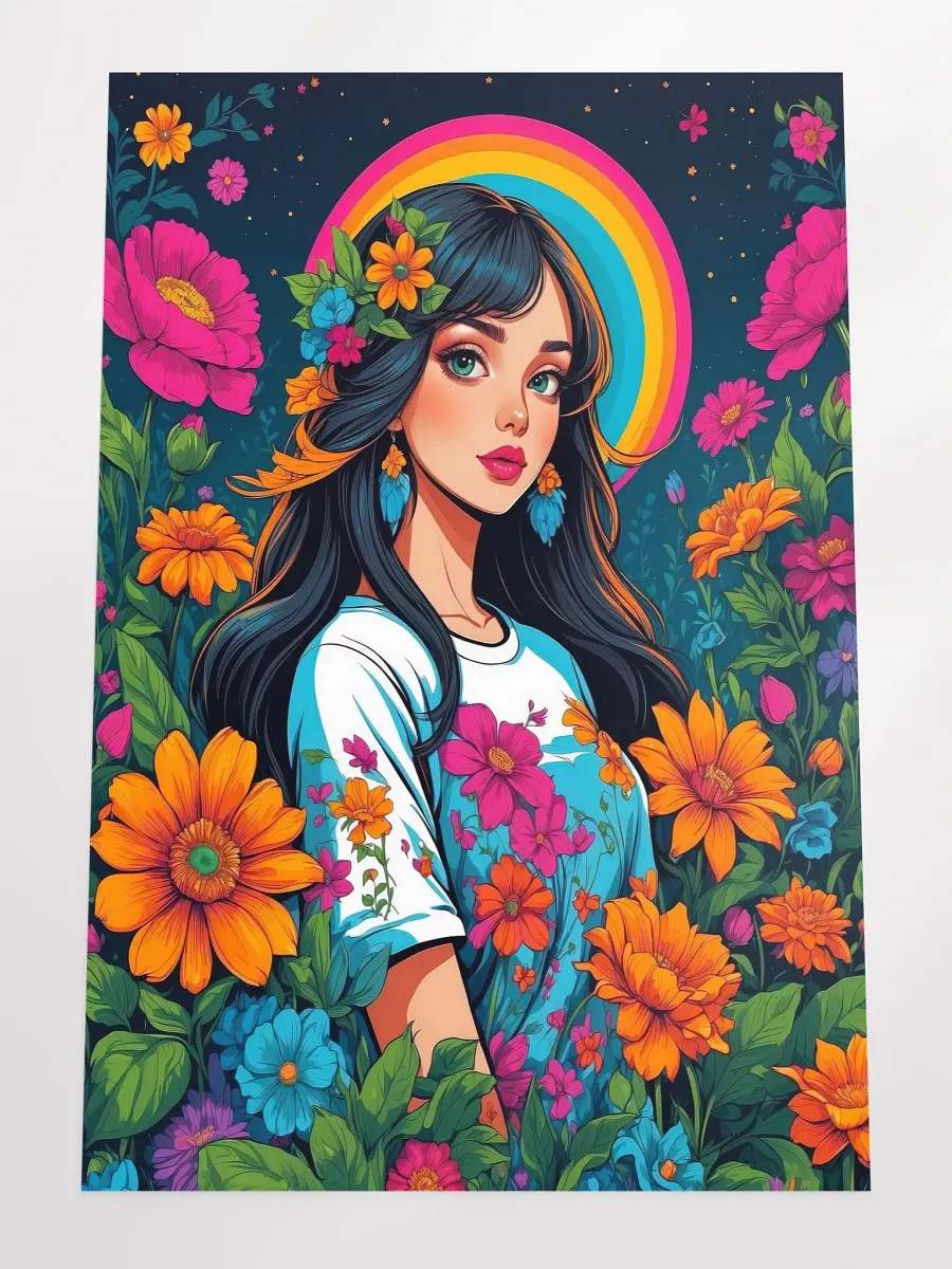 Midnight Flower Girl - Girly Poster - Large 24x36 Inches product image (4)