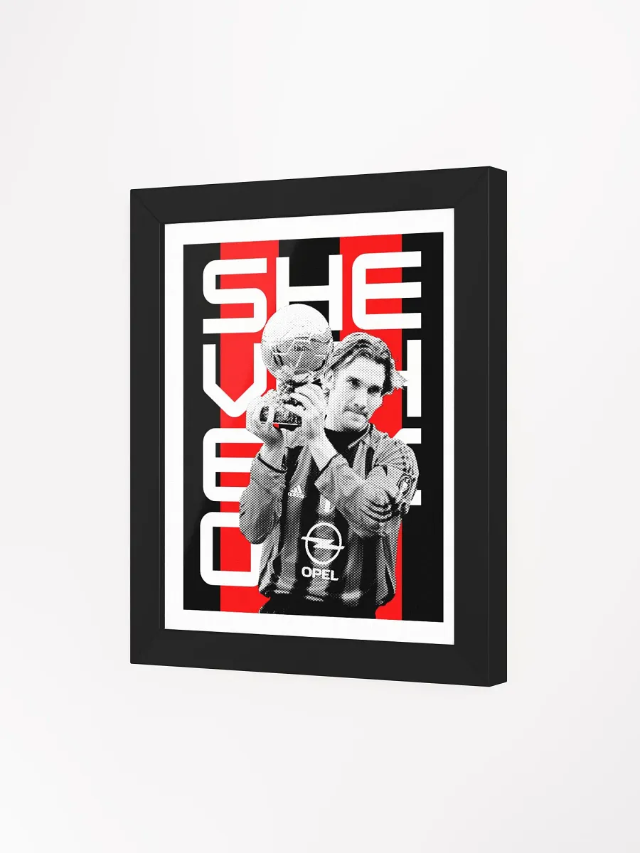 Andriy Shevchenko BW AC Milan Name Art Framed Print product image (2)