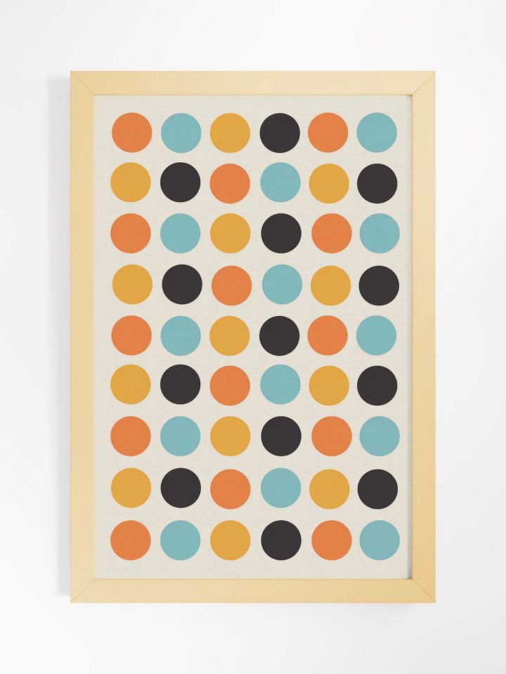 Vibrant Grid Circles Art Print | Modern Wall Art with a Playful Edge product image (2)