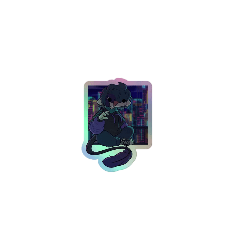 Cyber City Alaska holographic sticker product image (1)