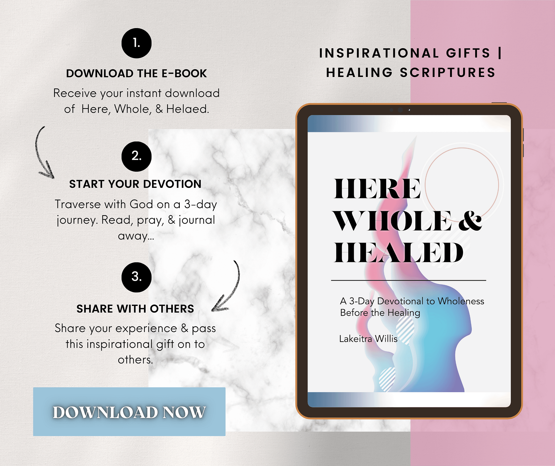 Here, Whole, & Healed: A 3-Day Devotional to Wholeness before the Healing product image (2)