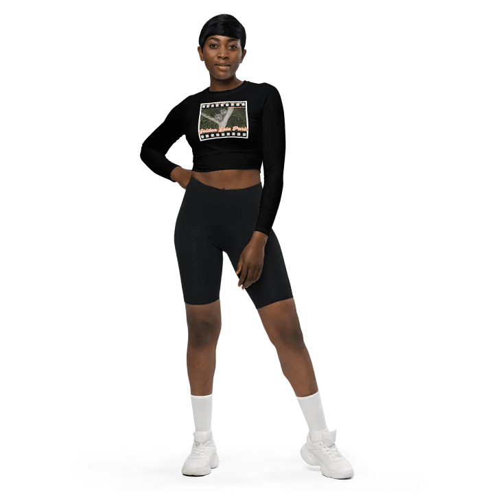 Golden Gate Park Raccoons Black Sleeved Crop Top product image (1)