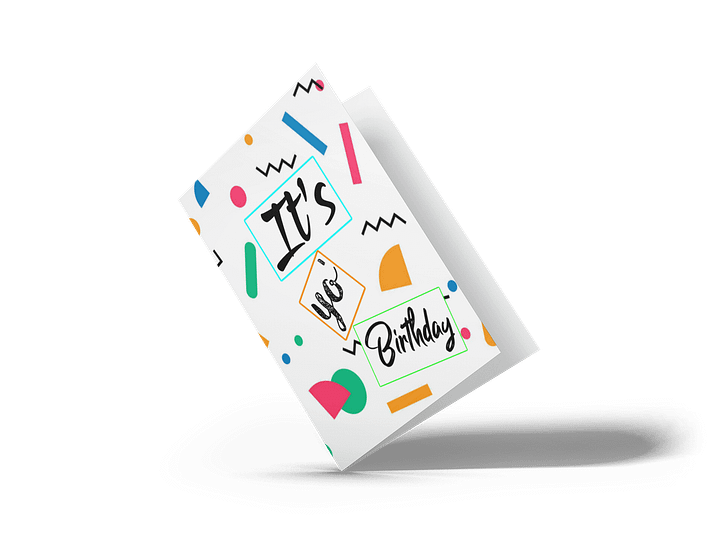 “It’s yo B-day” card (White) product image (1)