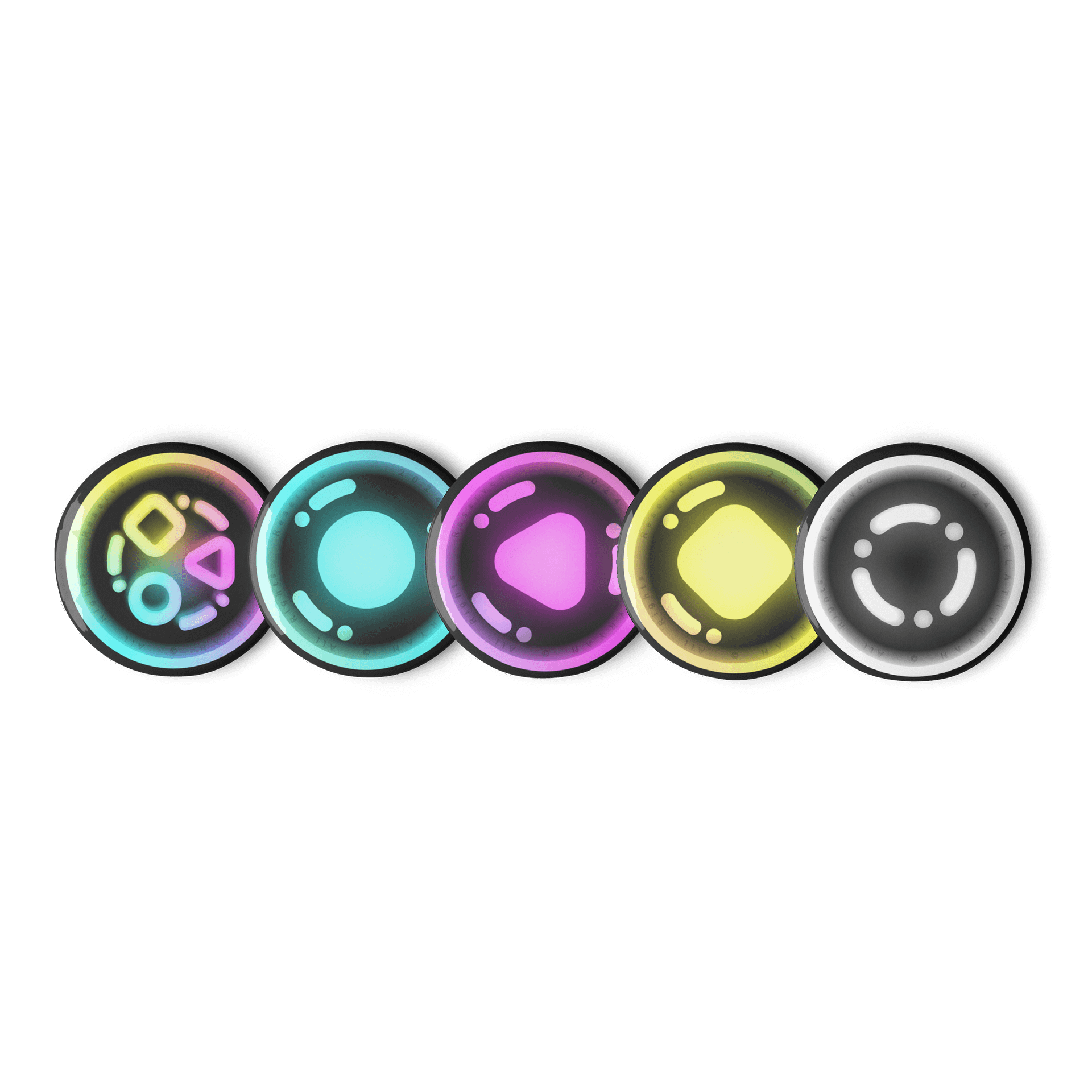 AbsolutRyan Pin Button Set #0 (On Black) product image (1)