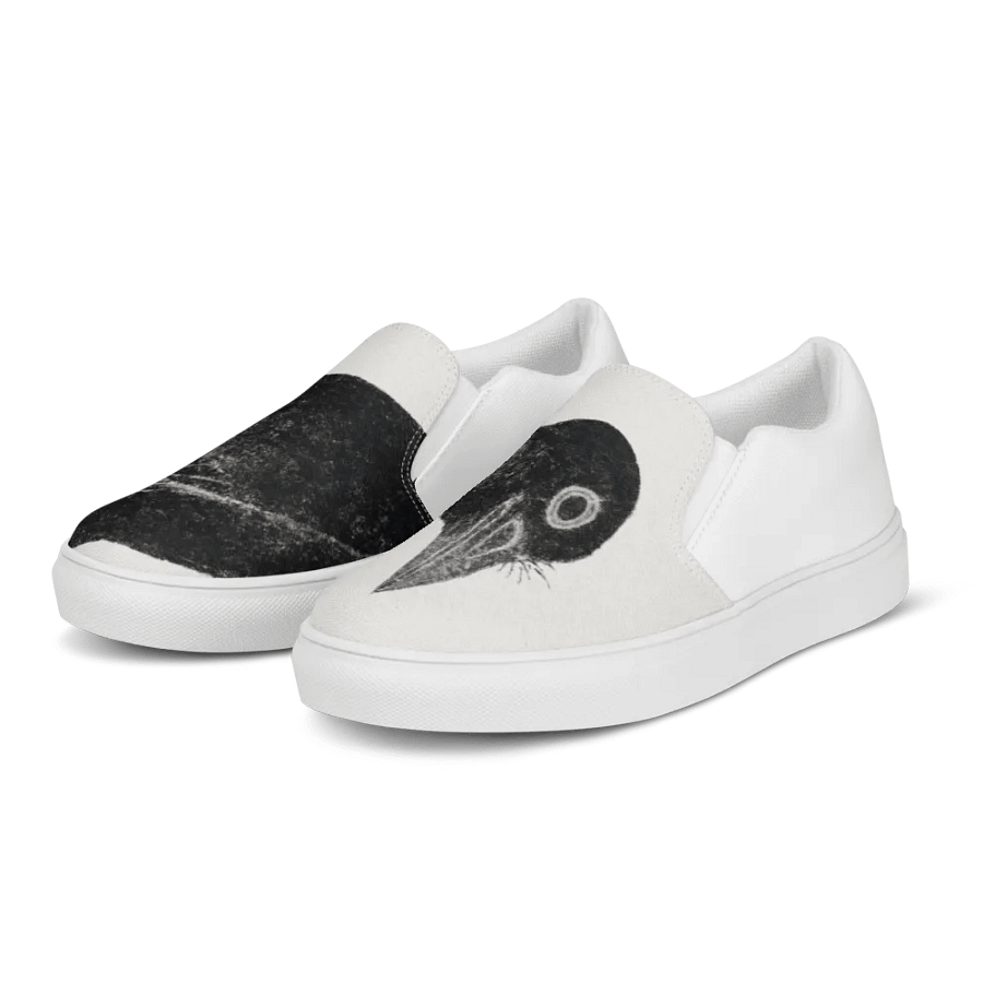 Black and White Men's Slip on Shoes 008 product image (2)