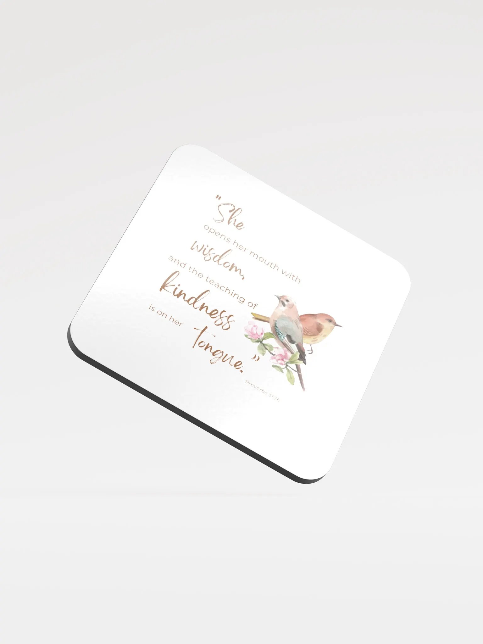 Wisdom and Kindness Cork Coaster product image (1)