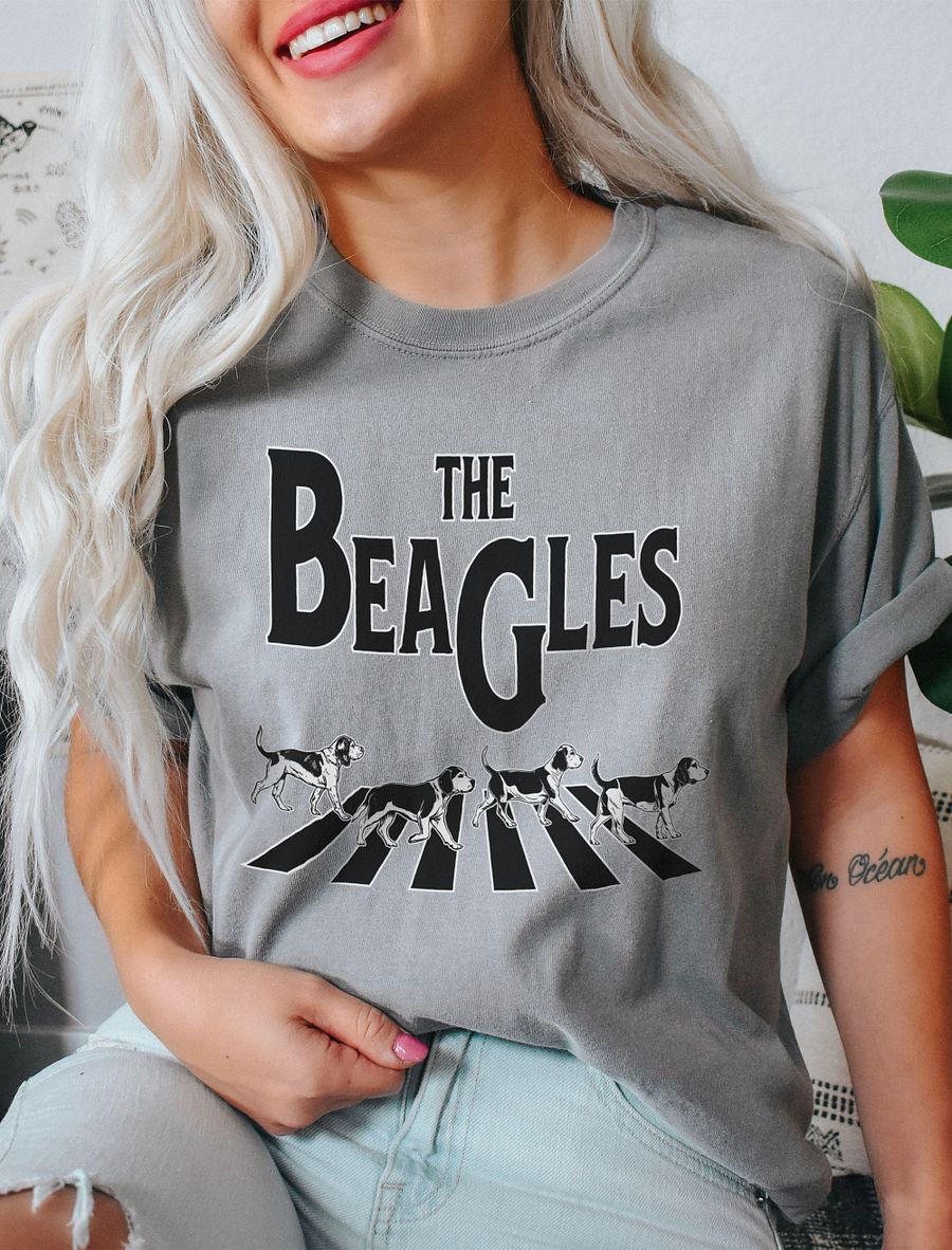 The Beagles T-Shirt of a Group of Beagles Crossing Abbey Road | Funny T-Shirt for Beagle Paw-rents product image (6)