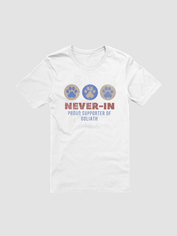 Never In Goliath Supporter - Weathered - White Shirt product image (1)