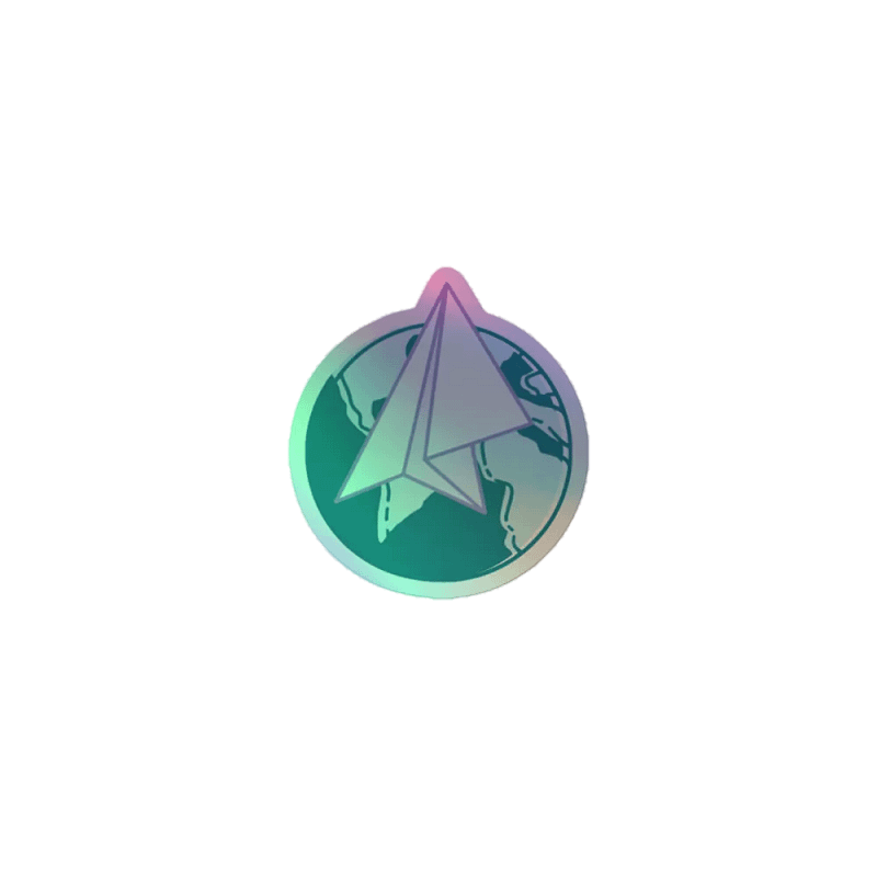Nomadic Activist Logo Holographic Sticker