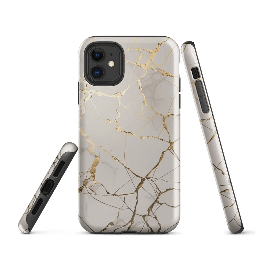 Luxe Gold Kintsugi Tough iPhone Case product image (1)