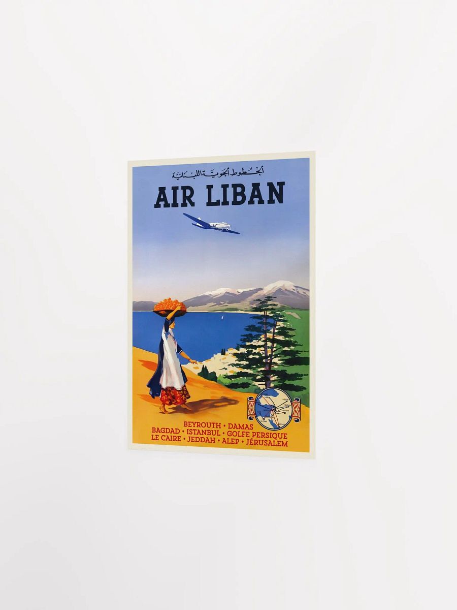 Air Lebanon/Air Liban, Lebanon, Beirut, 1950s — retro vintage travel poster product image (7)