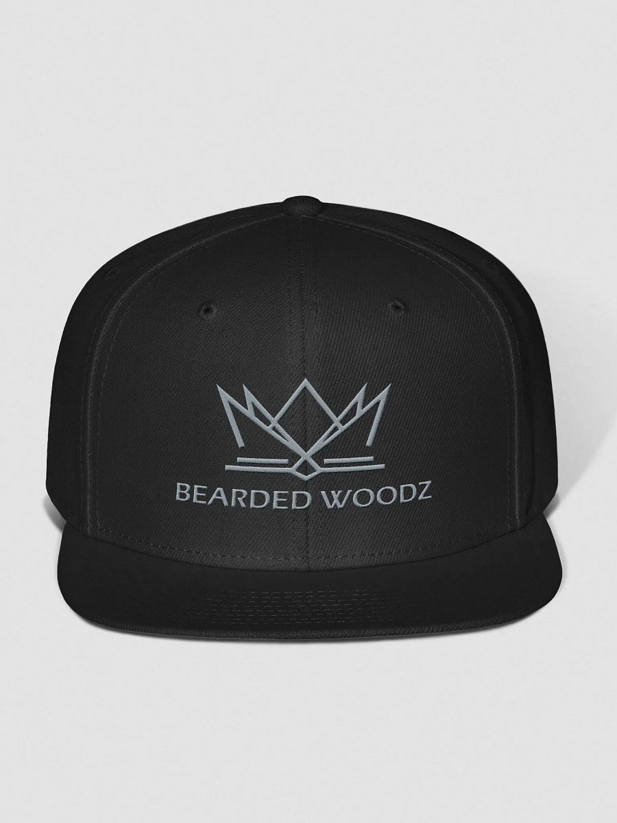 Bearded Woodz Snapback Cap (Grey Embroidery) product image (1)