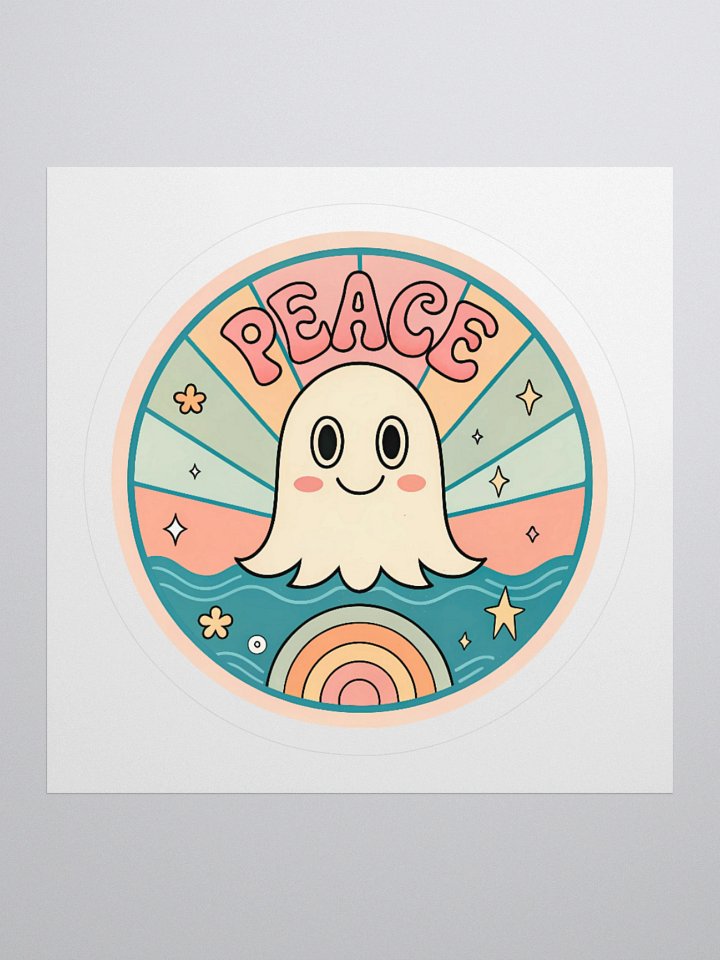 Peaceful Ghost Kiss Cut Stickers product image (2)