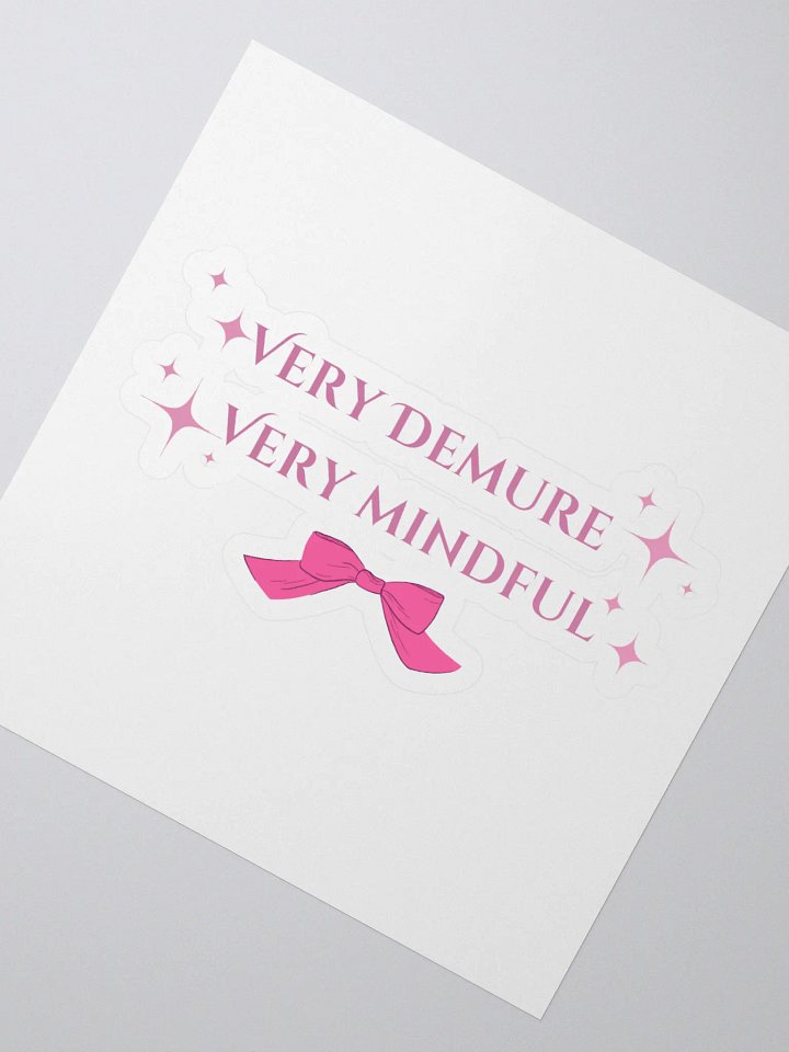 Sparkling Very Demure Kiss Cut Stickers product image (2)