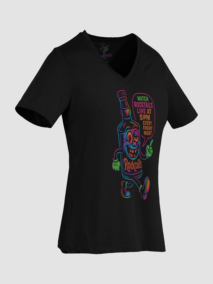 Mr. Bottle "black light" Ladies V-Neck product image (2)