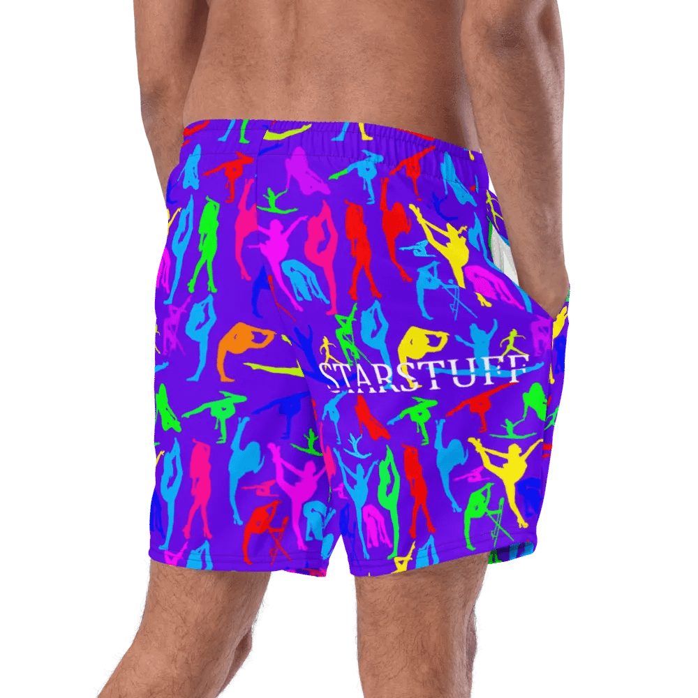 Purple Bright Flexible StarStuff Swim Trunks product image (2)