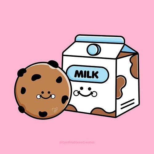 Sweet friends stick together like milk & cookies 🥛🍪💛 This page is from my Together is Better coloring book and was such a joy...