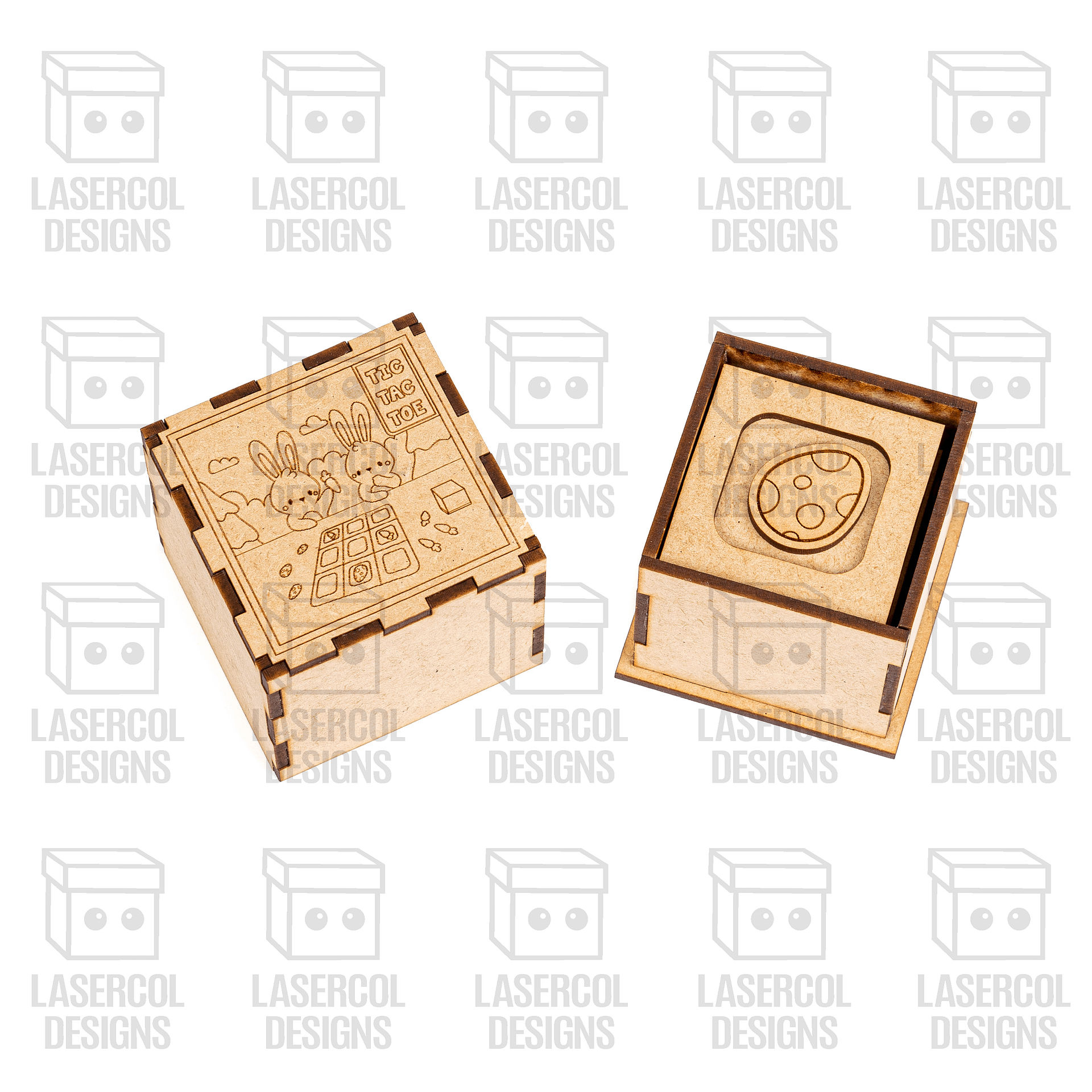 Easter Tic Tac Toe with Box (2 Sizes) - Laser Cut Files product image (4)