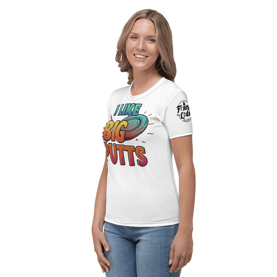 Fancy Lads Women's White T-shirt "I Like Big Putts" product image (3)