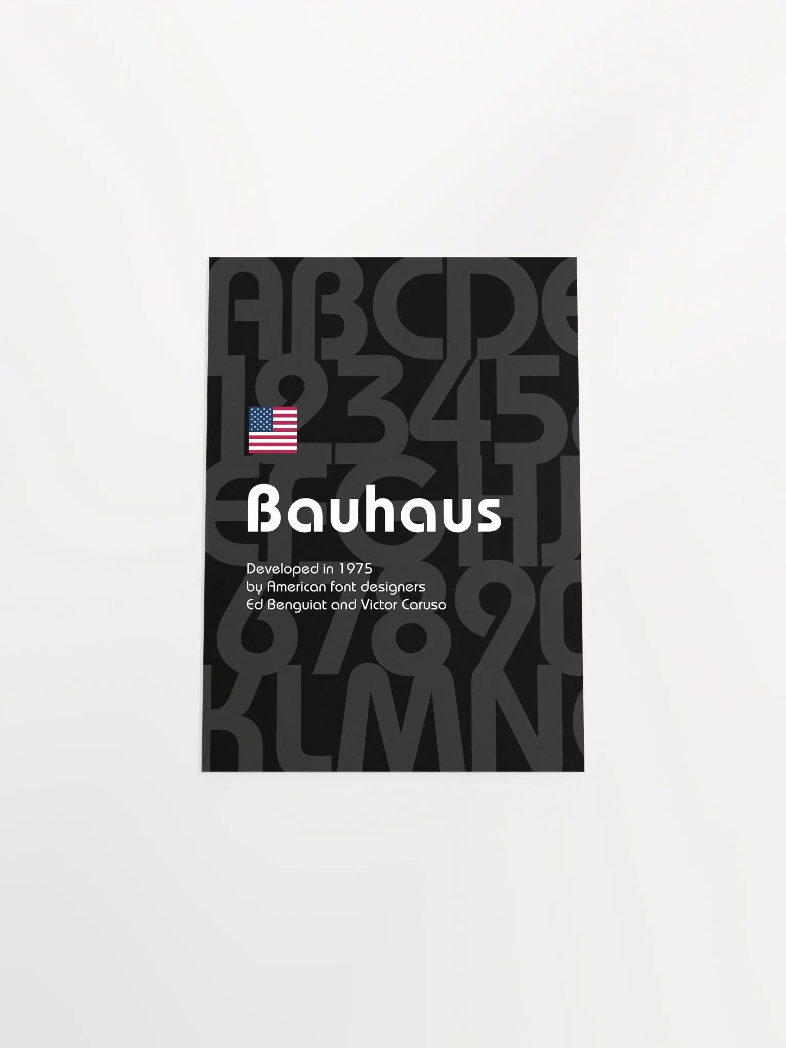 Bauhaus font, 1975 — design typography poster, abstract print, aesthetic art poster, modern poster, typography wall decor, 1950s poster product image (9)