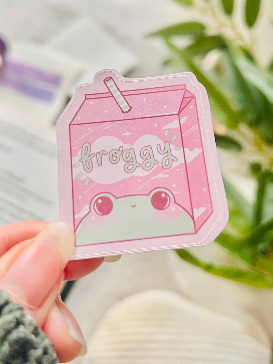 Froggy Milk Carton Sticker product image (3)
