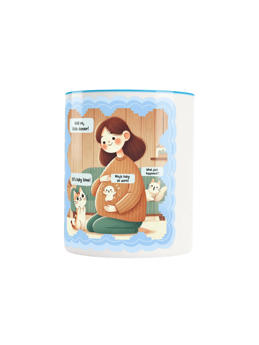 Ninja Baby at Work! Pregnancy Blue Mug product image (1)