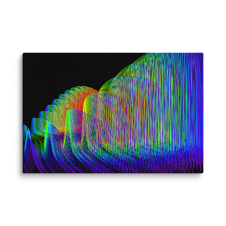 Sparse Spectral Spaceport Psi - Diffraction Curves Physics Art Canvas Print product image (1)