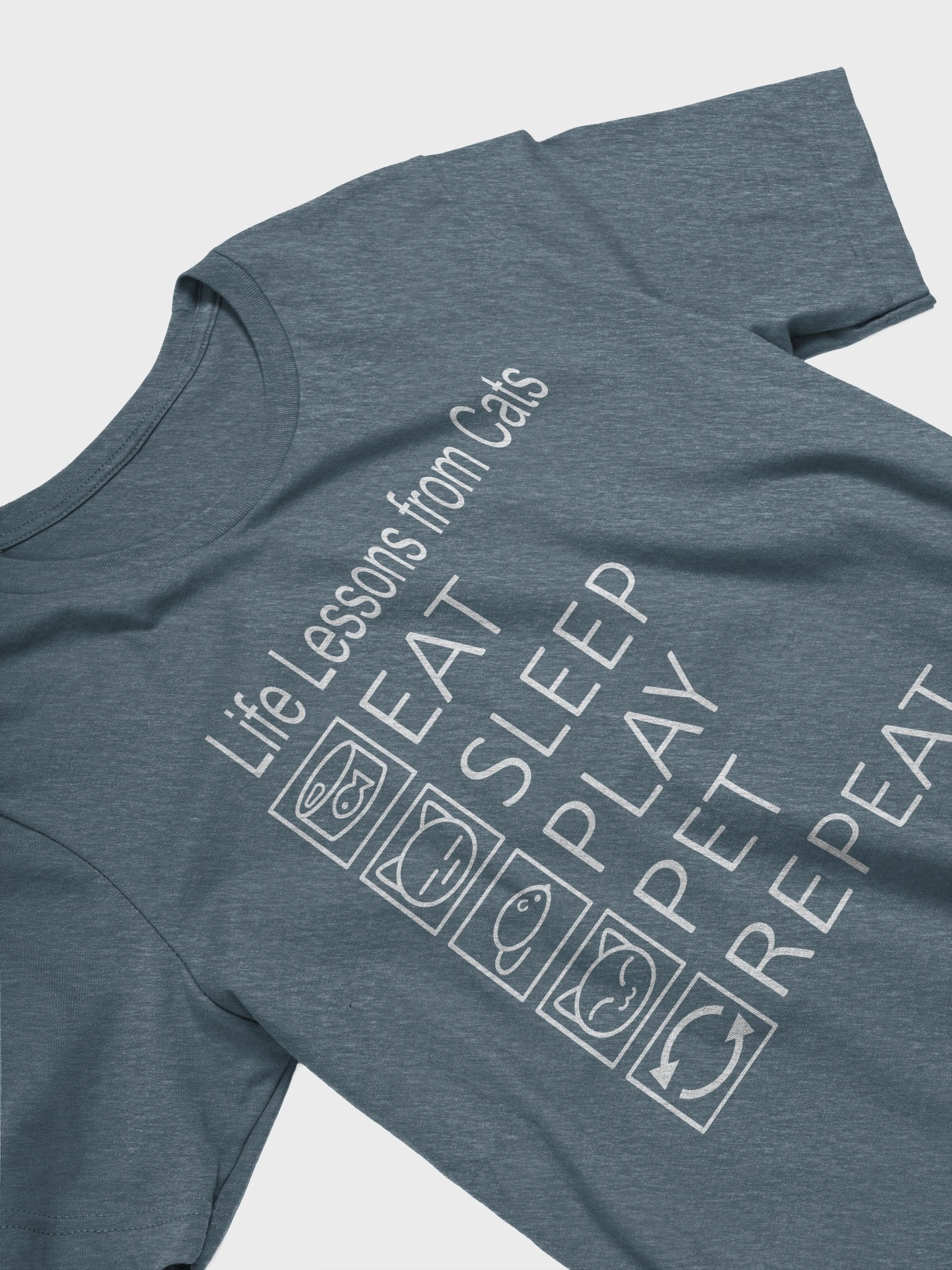 Life Lessons from Cats (White Print) - Unisex Adult Super Soft Lightweight T-shirt product image (2)