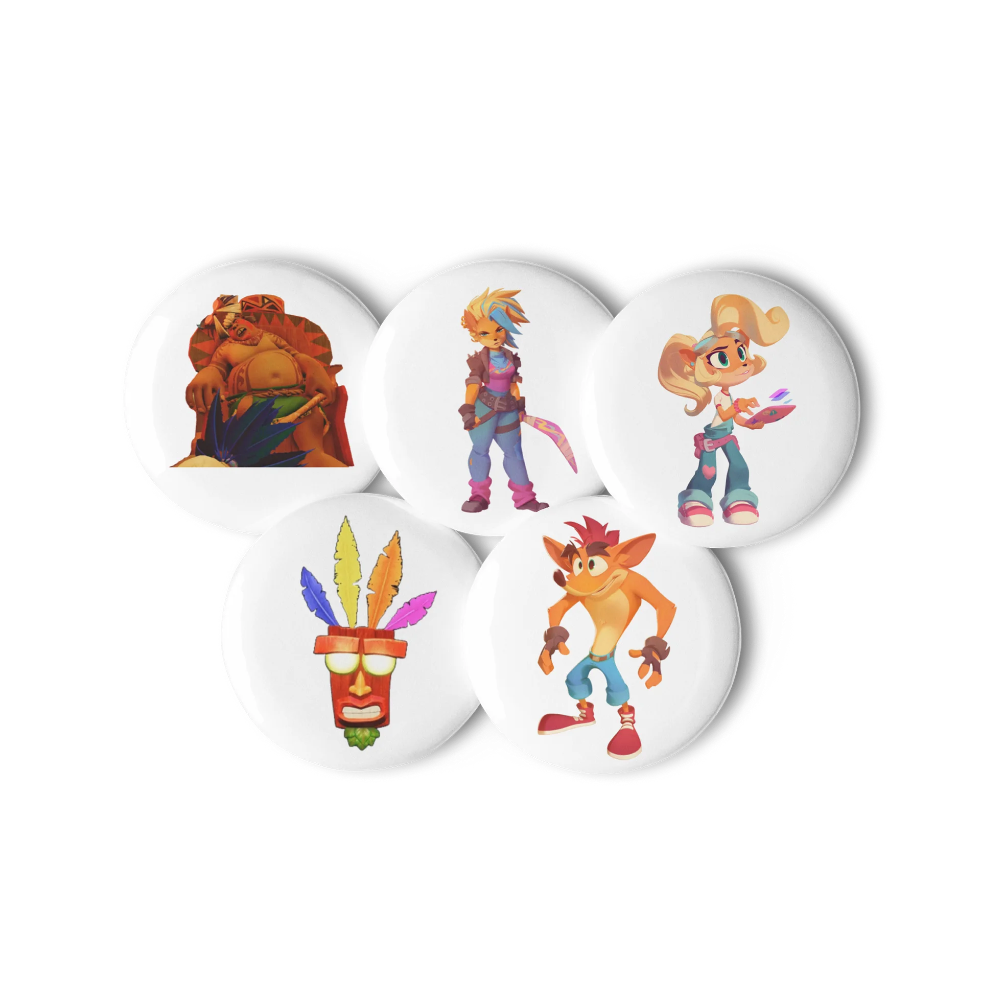 Crash Bandicoot Set of Pin Buttons product image (3)