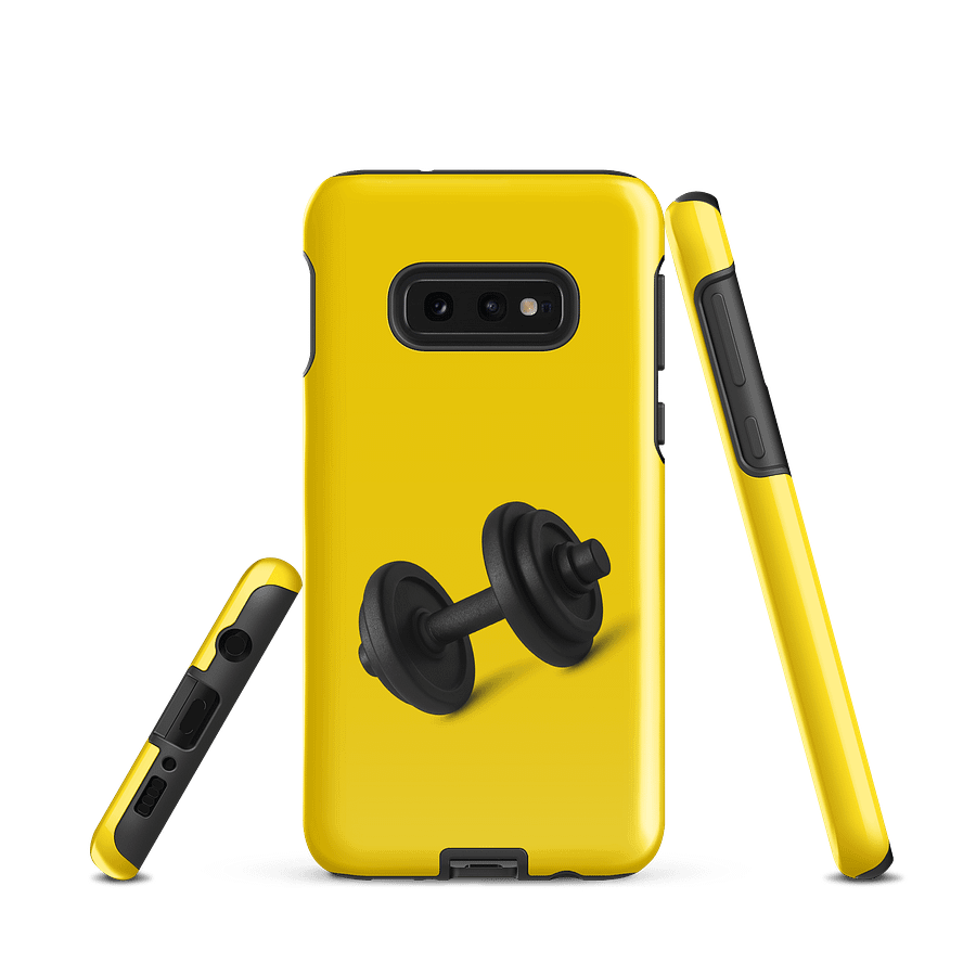 Yellow Black Dumbbell Samsung Phone Case product image (3)