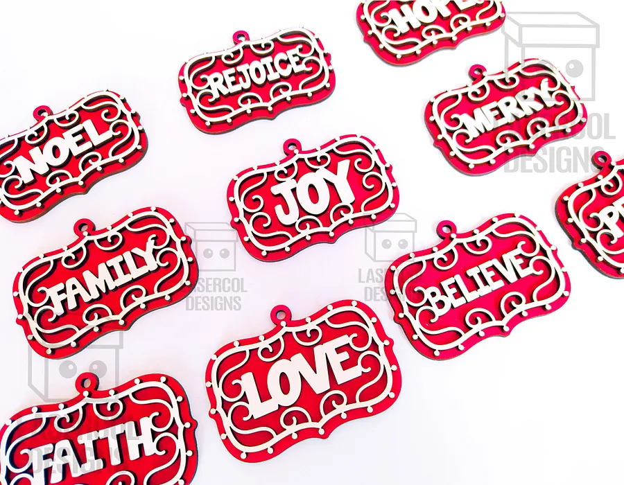 Christmas Ornaments / Plaques - Laser Cut Files product image (3)