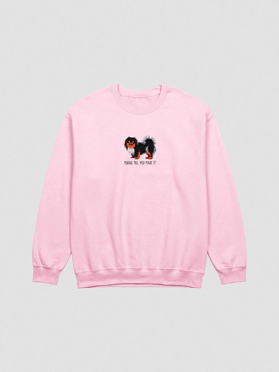 Peking Till You Make It Sweatshirt (Embroidered) of a Pekingese(Black & Tan) product image (4)