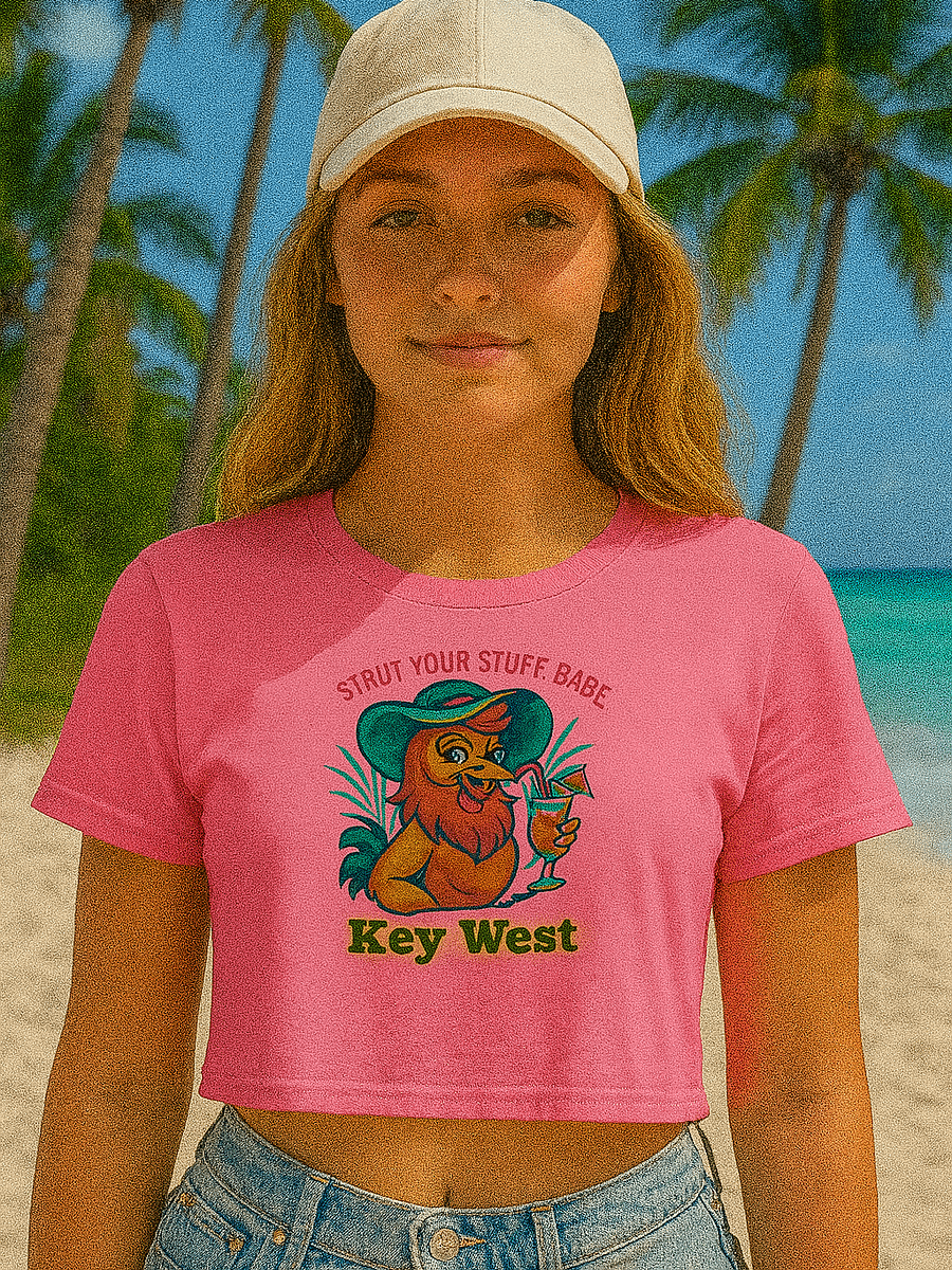 Key West Strut Your Stuff, Babe Rooster Ladies Crop Top product image (1)
