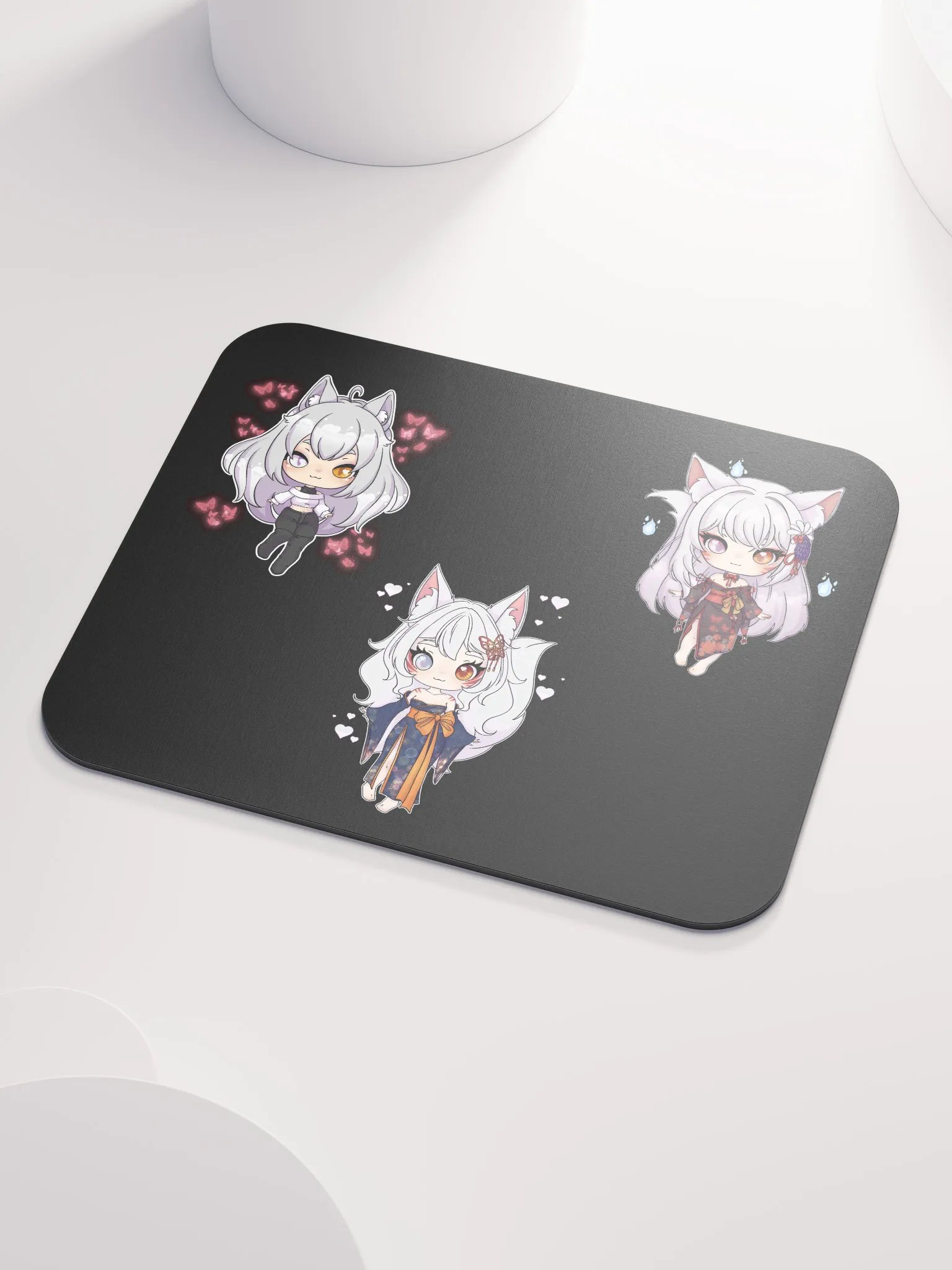 Chibi Fox Trio Mouse Pad product image (3)