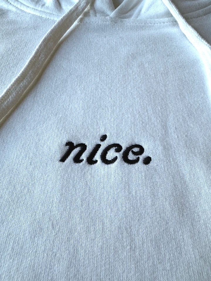 Nice. Originals Embroidered Hoodie (White) product image (2)