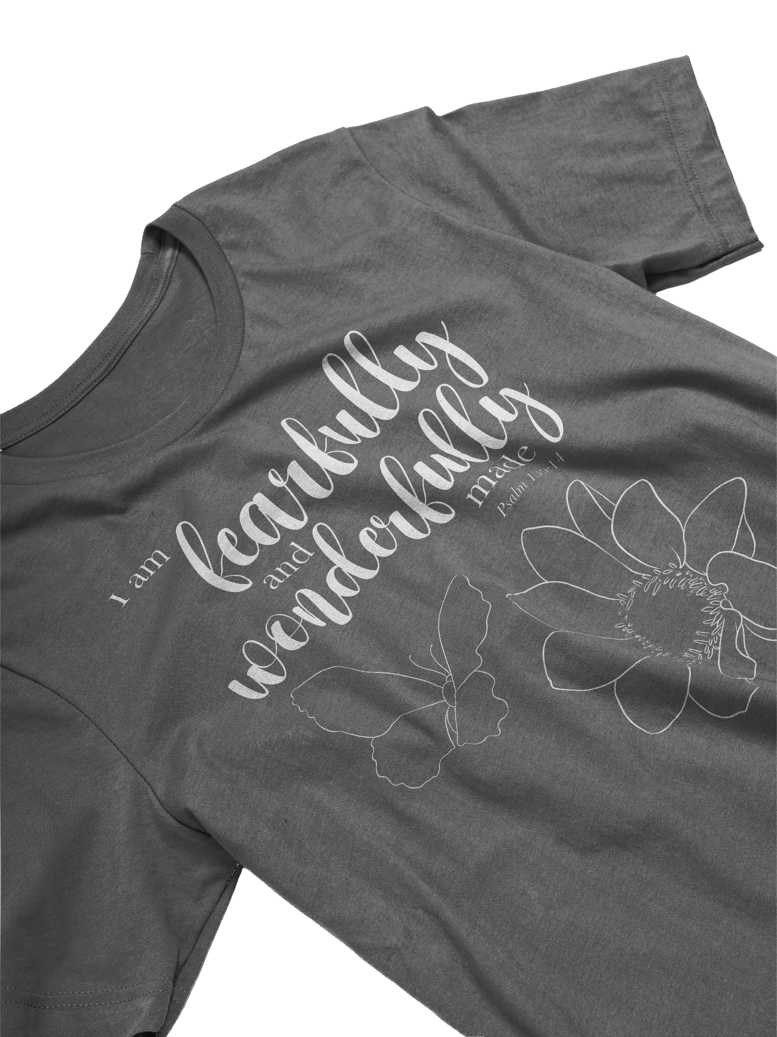 I am Fearfully and Wonderfully Made Psalm 139:14 Tee White product image (3)