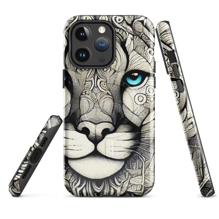 MagSafe® Tough Case for iPhone® | Grace in Patterns: AI-Designed Puma Mandala Motif product image (4)
