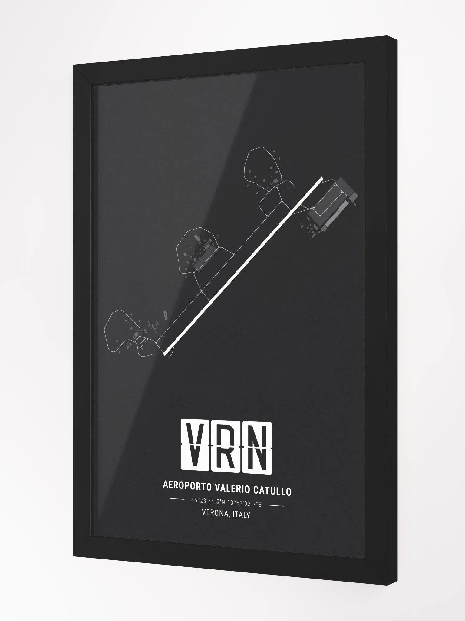 Framed Airport VRN Premium Map On Matt Paper product image (2)