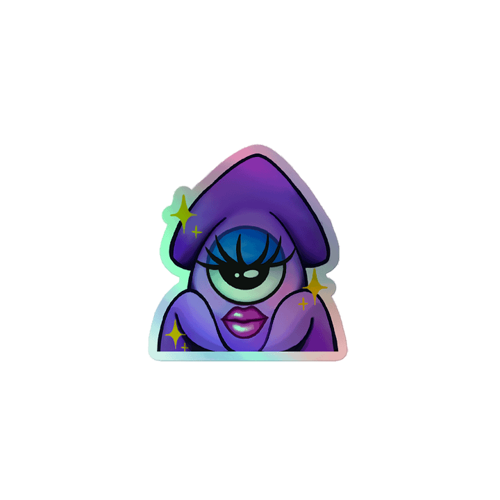 Yassified Squid Emote- Holo Sticker product image (1)