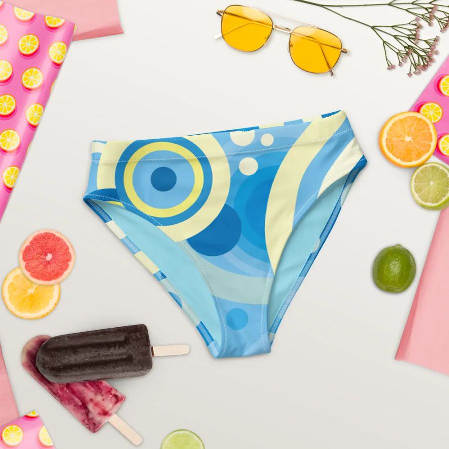 Ripple Effect Recycled High-Waisted Bikini Bottoms product image (8)