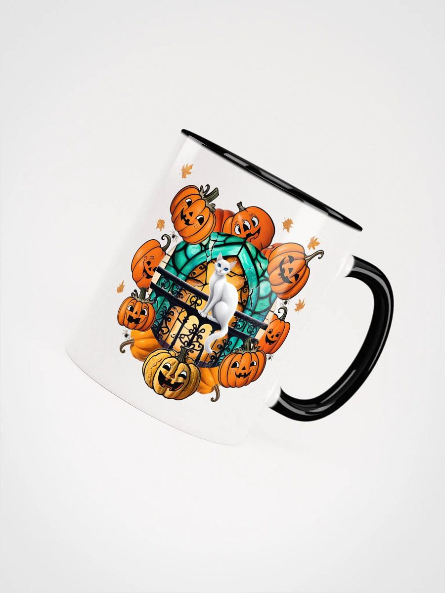 Personalized Cats, Pumpkins and Stained Glass Windows Coloured Mug product image (4)